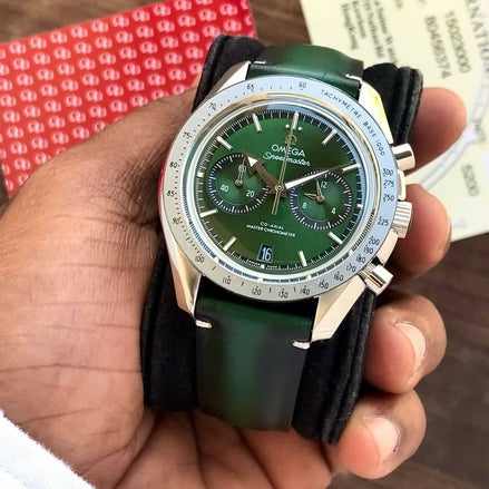 OM Speedmaster 57 Co-Axial Master Chronograph Green Edition Mens Watch