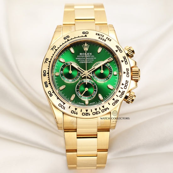 RX Daytona green dial full gold mens watch