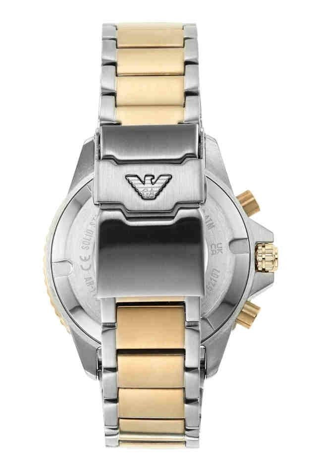 EA Mens Blue Dial Stainless Steel Chronograph Watch - AR11362