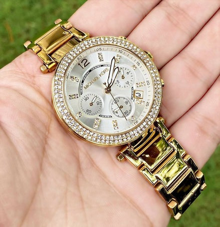 MK women's watch white gold mk5687