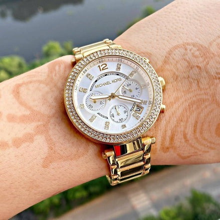MK women's watch white gold mk5687
