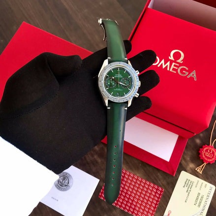 OM Speedmaster 57 Co-Axial Master Chronograph Green Edition Mens Watch