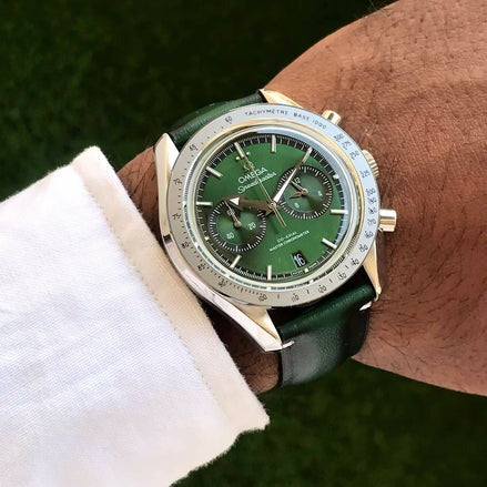 OM Speedmaster 57 Co-Axial Master Chronograph Green Edition Mens Watch