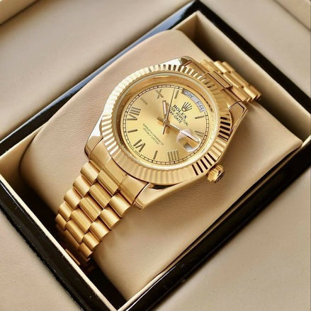 RX full gold mens automatic watch day-date