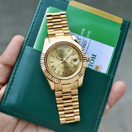 RX full gold mens automatic watch day-date